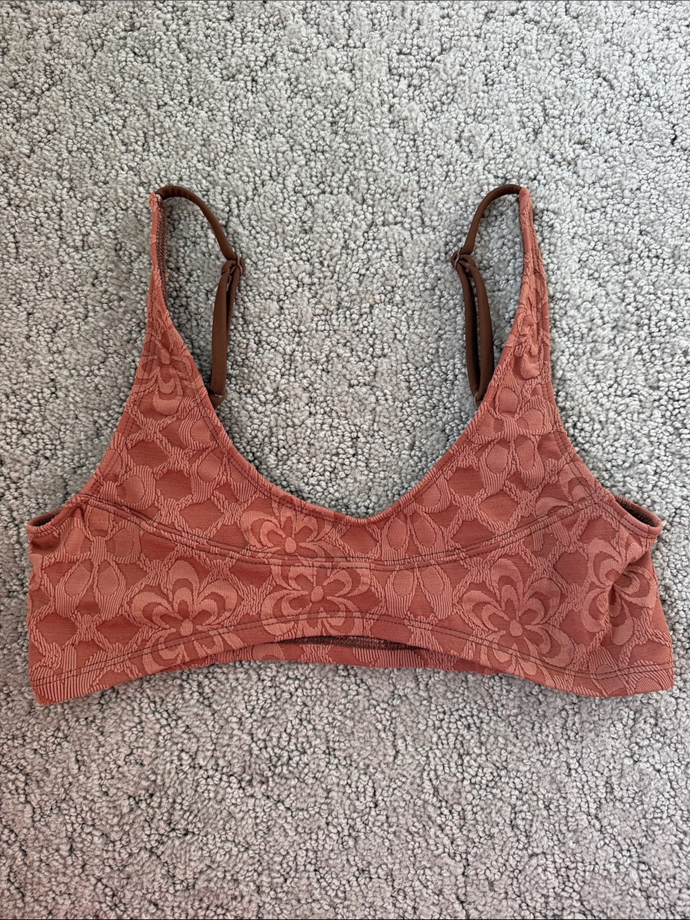 Free People Free-est Farrah Crop Swim Bikini Top in Sienna Women’s Size S NWOT